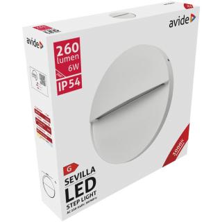 Avide Sevilla kültéri lépcső LED lámpa (3000K, meleg fehér, lépcsővilágítás, irányfény, 6W, IP54, 160 mm)