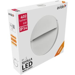 Avide Sevilla kültéri lépcső LED lámpa (4000K, természetes fehér, lépcsővilágítás, irányfény, 6W, IP54, 160 mm)