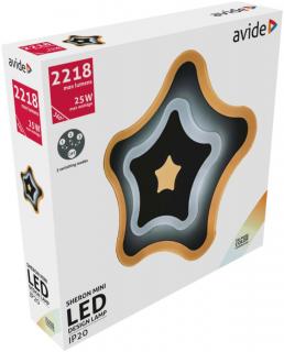 Avide Sheron Mini 25W Fali, Mennyezeti Design Oyster Lámpa, (2218 lumen, LED, 3 világítási mód)