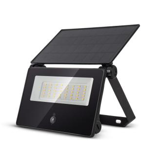 Avide Szolár LED Reflektor 2db Cserélhető 1800 mAh Li-Ion Akkumulátorral, mozgásérzékelővel (PIR), 4000K, természetes fehér, 1300 lumen, Távirányítóval