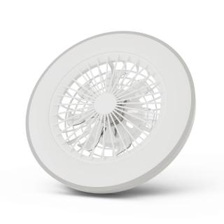 Avide Wanda CCT Mennyezeti lámpa ventilátorral, ezüst színű, 2x24W+15W motor, távirányítóval
