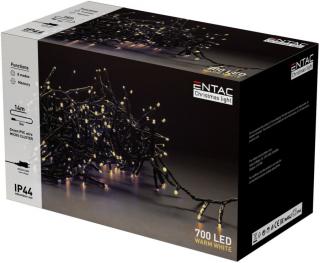 Entac Karácsonyi Fürtös Fényfüzér 700 LED, WW, 3000K, (meleg fehér), 14m, IP44