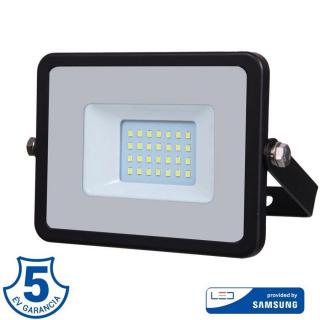 Fekete házas slim SMD led reflektor (20W, 100° szórásszög, IP65, 1600 lumen, 4000K) természetes fehér