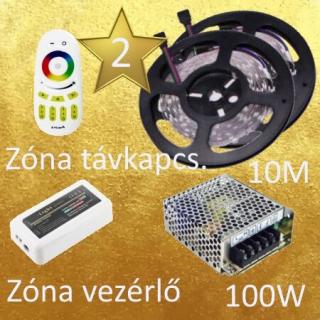 Gold 2 (5050 SMD 30led/m szalag +Zóna RF gombos vezérlő + 100W fém táp)