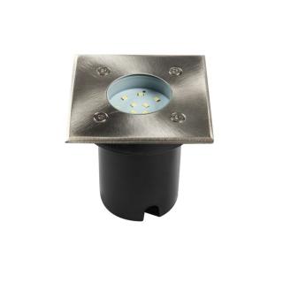 Kanlux Gordo N 1W CW-L-SR LED négyzet talajlámpa (hideg fehér, 6500K, 50 lumen, IP67, IK08, 20kN