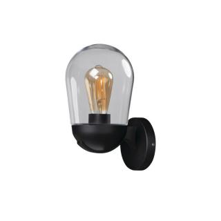 Kanlux Liego EL 28 UP B (fekete) cserélhető fényforrású kerti lámpatest, max.15W, E27 foglalattal, oldalfalra szerelhető, IP44, kültéri