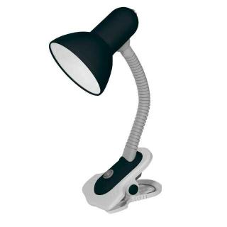 Kanlux Suzi HR-60-B csíptethető asztali lámpa, kapcsolóval, E14 Foglalattal, Fekete Színű