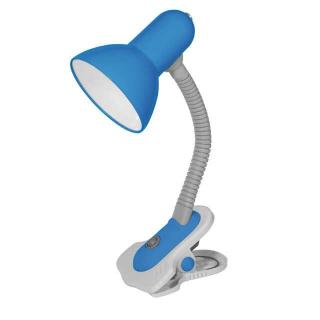 Kanlux Suzi HR-60-BL csíptethető asztali lámpa, kapcsolóval, E14 Foglalattal, Kék Színű