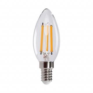 Kanlux XLED 6W C35 Gyertya Tiszta üveg Filament Retro LED izzó (E14, 806 lumen, 2700K, meleg fehér)