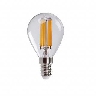 Kanlux XLED 6W G45 Kisgömb Tiszta üveg Filament Retro LED izzó (E14, 806 lumen, 2700K, meleg fehér)