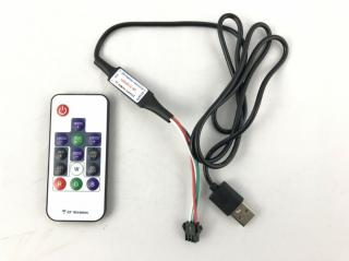 Mini RF vezérlő Digitális RGB LED szalaghoz (DC5V, USB csatlakozóval)