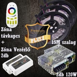 Prémium Plusz (5050 SMD 60led/m szalag +RF touch vezérlő + 2db 120W táp)