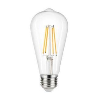 Tungsram 7W Edison dekor LED, izzó forma, dimmelhető (E27, filament, tiszta üveg, meleg fehér (2700K), 806 lumen)