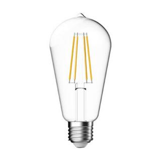 Tungsram 8,5W Edison dekor LED izzó (E27, filament, tiszta üveg, meleg fehér (2700K), 1055 lumen)