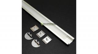 GROOVE LED aluprofil 2000 mm, fedővel, záróvégekkel, rögzítővel