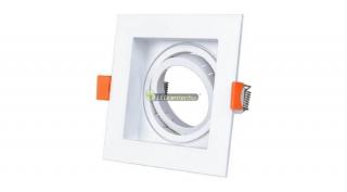 LC-6 billenthető lámpatest, fehér, 102x102 mm, GU10 porcelán aljzattal