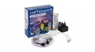 LED szalag szett: 60 RGB LED/m, 5m, 8W/m, IR távirányító, adapter, beltéri, 4322