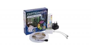 LED szalag szett: bluetooth music 30 RGB LED/m, 5m, 4W/m, IR távirányító, adapter, beltéri, 2évG