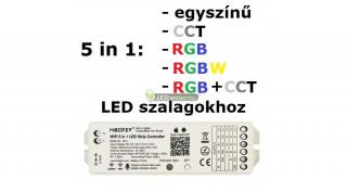 MiLight-MiBoxer 5 az egyben RGB, RGB+W, CCT, wifi RF vezérlőegység, 180W WL5