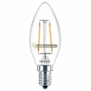 PHILIPS CorePro 2W=25W E14 CL LED gyertyaégő, melegfehér 2évG 8719514377578