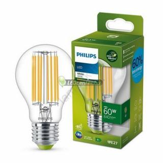 PHILIPS ultrahatékony 4W=60W 840 lumen LED E27 körteégő, melegfehér 3évG 9290030667