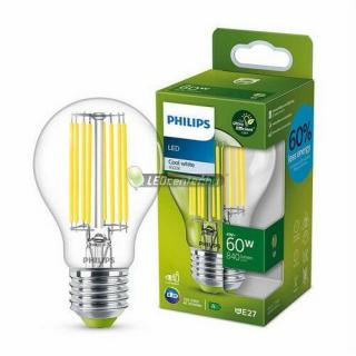 PHILIPS ultrahatékony 4W=60W 840 lumen LED E27 körteégő, természetes fehér 3évG 9290030668