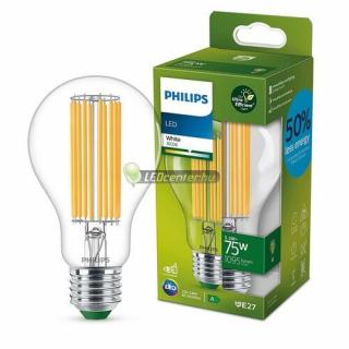 PHILIPS ultrahatékony 5.2W=75W 1095 lumen LED E27 körteégő, melegfehér 3évG 9290034804