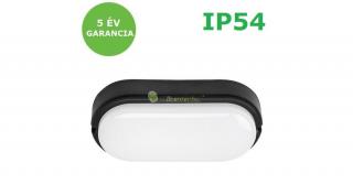 Rábalux HORT fekete ovális IP54 LED 15W kültéri mennyezeti lámpa, természetes fehér 5évG