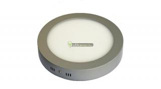 SNOW LED 18W=140W kerek matt ezüst mennyezeti lámpa, melegfehér 3évGar
