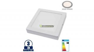 SNOW LED 18W=140W szögletes fehér mennyezeti lámpa, természetes fehér 3évGar