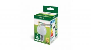 SpectrumLED 1W E27/230V LED kisgömb izzó, hidegfehér WOJ11794_1W