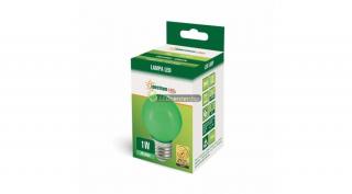 SpectrumLED 1W E27/230V LED kisgömb izzó, zöld WOJ11796