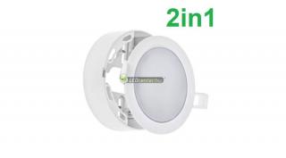 SpectrumLED ALGINE 6W 2in1 kerek fehér LED mennyezeti lámpa természetes fehérSLI037027NW_PW
