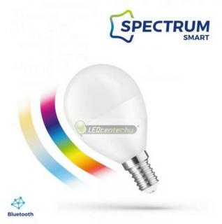 SpectrumLED Easy Smart 4,9W szabályozható, CCT, RGBW, bluetooth okos E14 LED kisgömb izzó WOJ14630