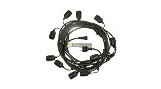 SpectrumLED GIRLANDA 10m 10db E27 színes izzóval IP44 party füzér, party kábel, toldhatóWOJ14342-11795