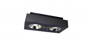 SpectrumLED MIRORA 2xAR111/ES111 GU10/230V elegáns, szögletes fekete billenthető alumínium lámpatestSLIP005050