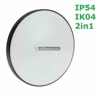 SpectrumLED NYMPHEA 32W IP54 IK04 ütésálló LED lámpa fekete/fehér gyűrűvel, hidegfehér 2évG SLI031036CW_PW