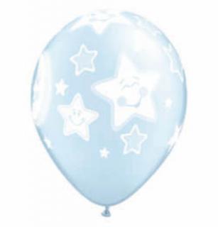 11 inch-es Baby Moon and Stars Pearl Light Blue Lufi Babaszületésre
