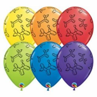 11 inch-es Lufikutya Mintás - Balloon Dogs Carnival Assortment Lufi