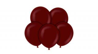 12 inch-es burgundy kerek lufi