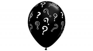 16 inch-es Question marks black gumilufi