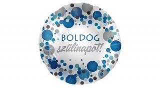 17 inch-es boldog szülinapot kék pasztel