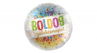 17 inch-es boldog szülinapot konfettis