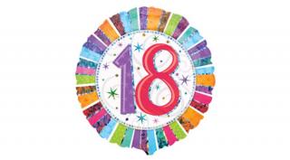 18 inch-es 18-as radiant birthday fólia