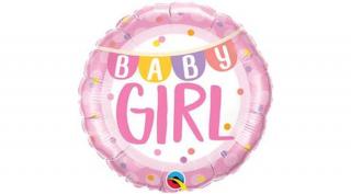 18 inch-es Baby girl bannerdots fólia