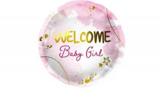 18 inch-es Birthday baby girl fólia lufi