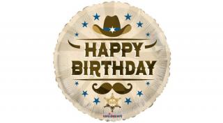 18 inch-es Happy Birthday sheriff fólia