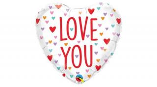 18 inch-es Love you Little Hearts fólia
