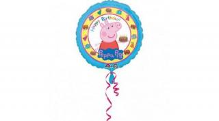 18 inch-es Peppa Pig - Peppa Malac Happy Birthday Születésnapi Fólia Lufi/Léggömb