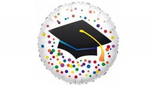 18 inch-es színes konfettis graduation